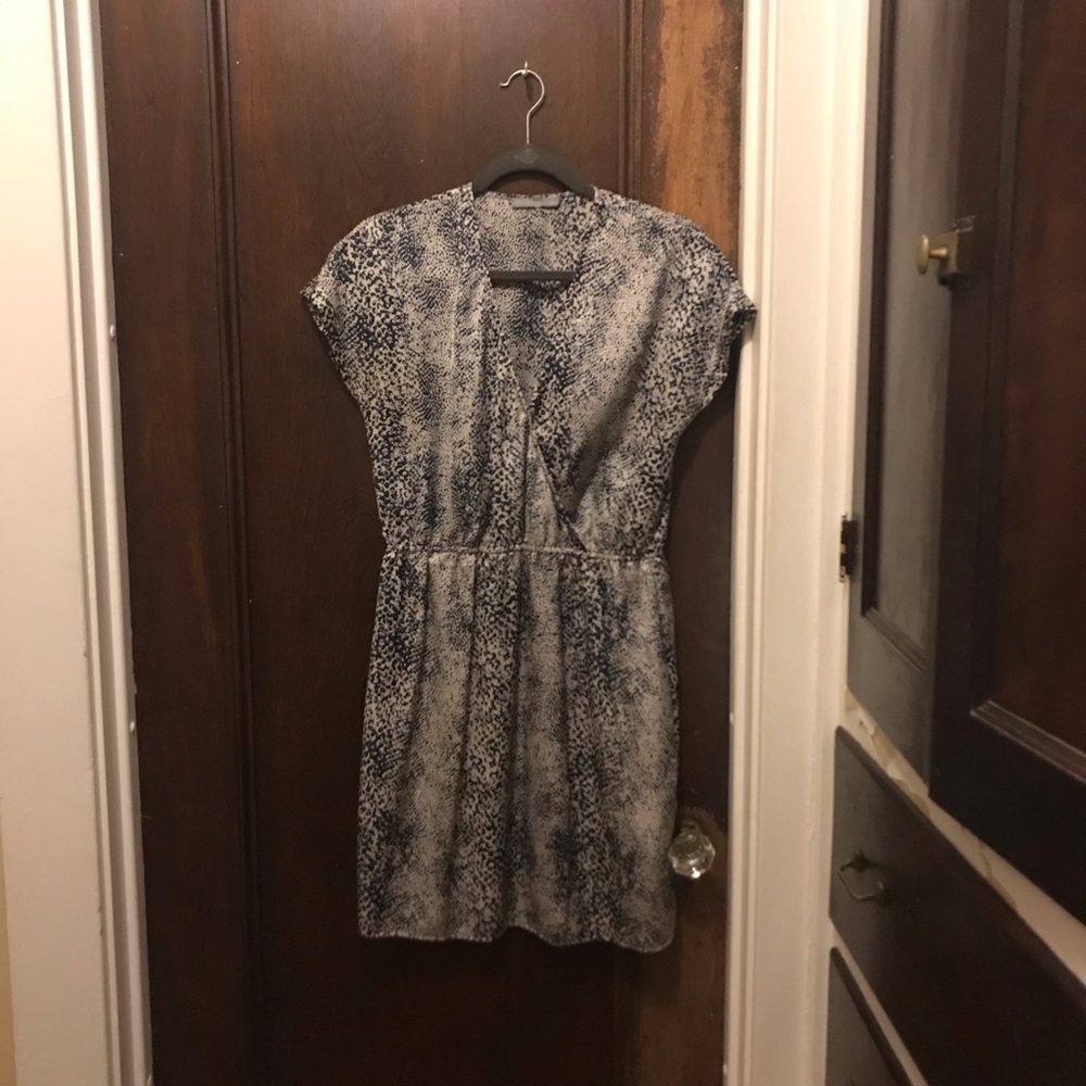 Octavia wrap front pocket dress